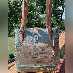 NWT Brahmin Fiora MINERAL BLUE FREMONT Bucket/Tote/Shoulder Bag